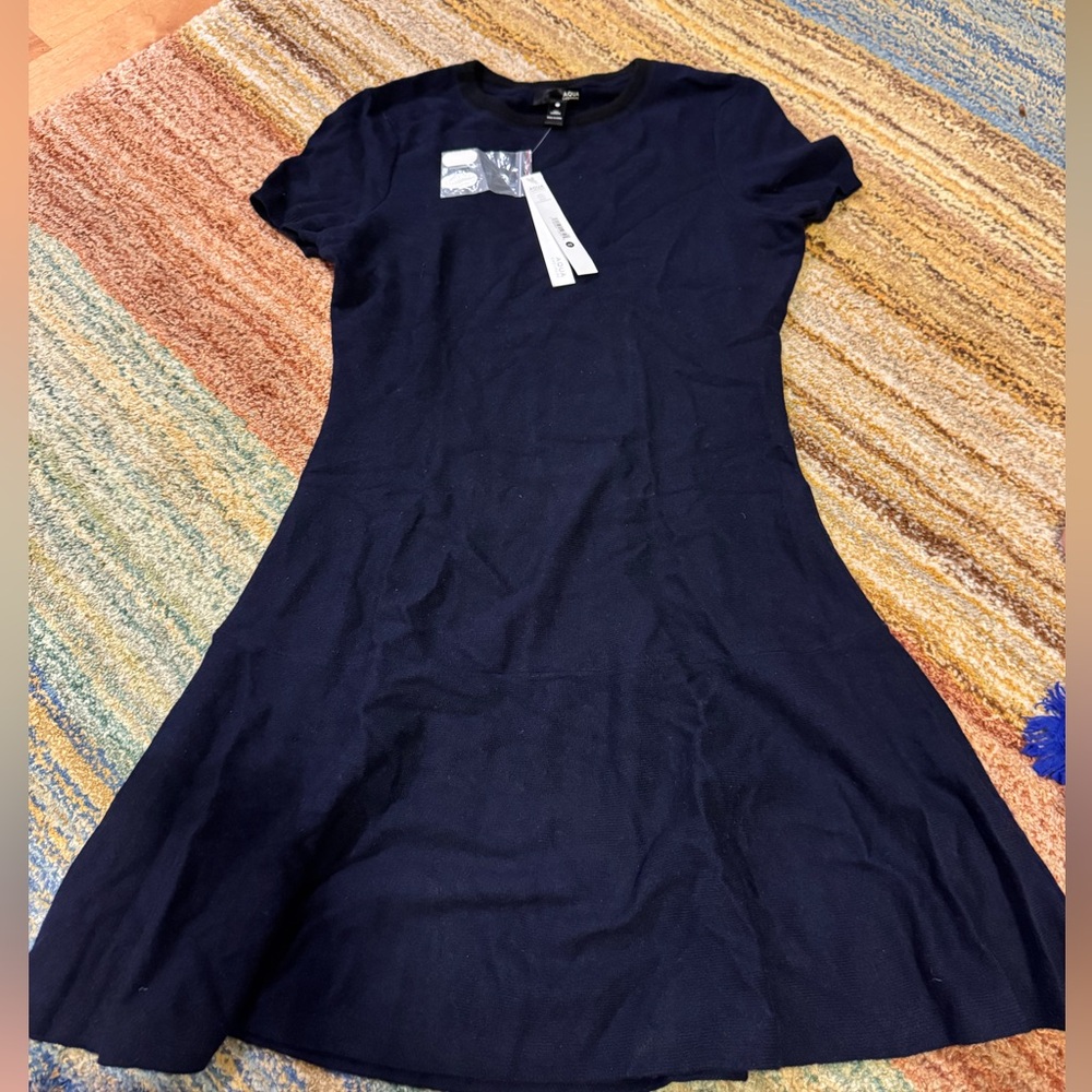 Aqua Navy Blue Mini Dress
